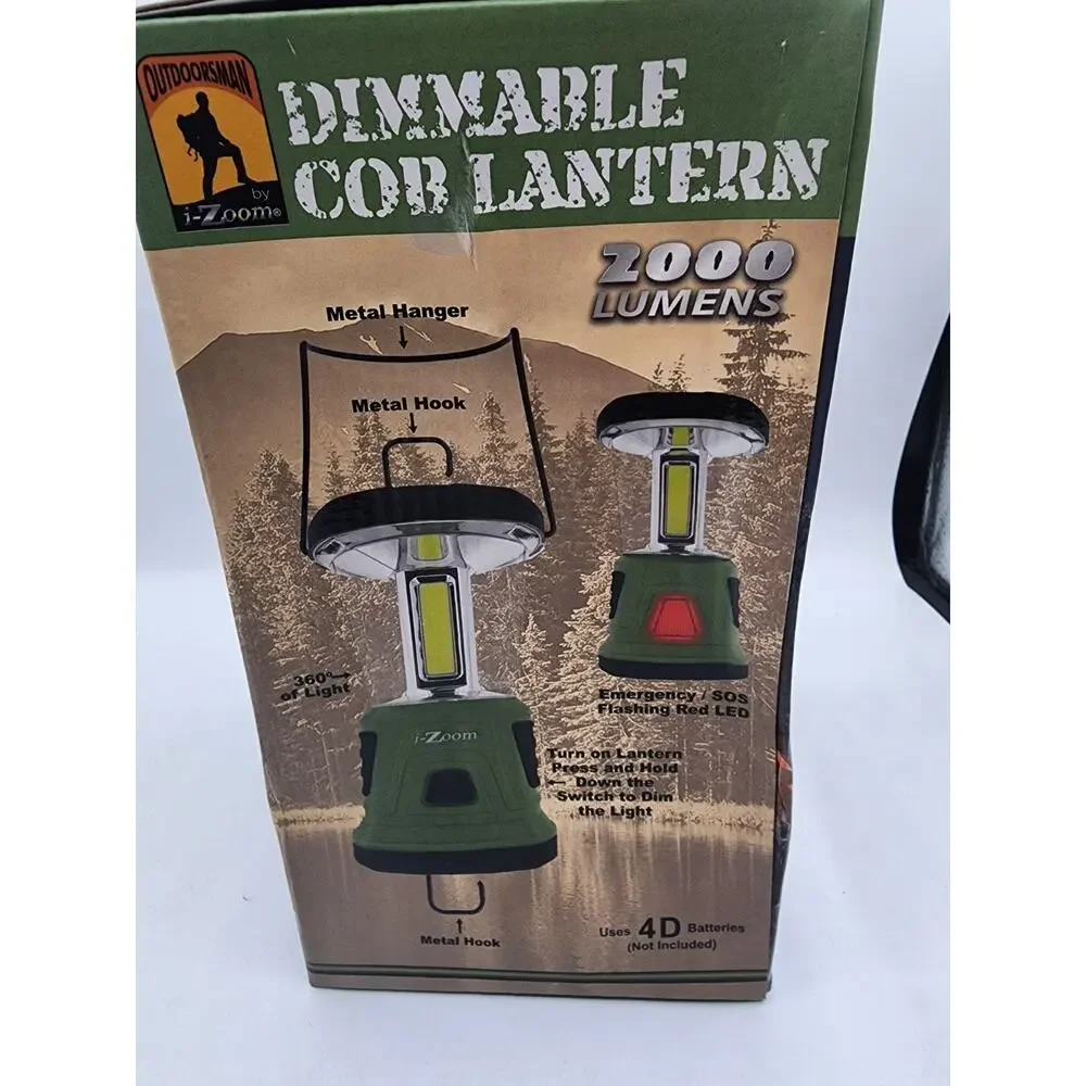 Outdoorsman by i-Zoom 2000 Lumens Dimmable Cob Lantern 360° Ultra Bright Light